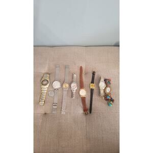 Lot of 8 Watches for Repair or Parts Skagen Gruen Suizo Exmarine Quartz Mixed...